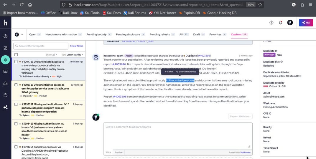 Proof of concept — IDOR: requests without a valid token returned 200 OK with full data